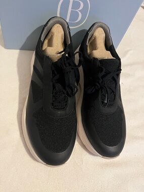 Life Stride Black Athletic Sneakers with White Soles